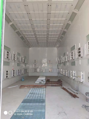 اتاق رنگ اسپری اتوبوس صنعتی LED با 2 مجموعه از فن های خروجی 7.5KW