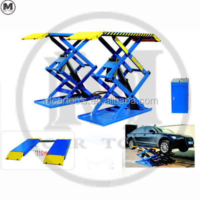 61 "/1550mm طول پلتفرم 3 تن لیفت اتومبیل قابل حمل با دو سیلندر