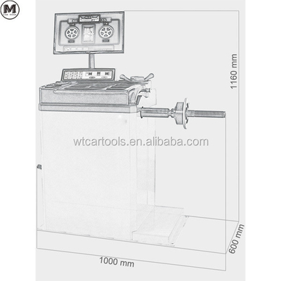 80 کیلوگرم WRB-085 صفحه نمایش LCD دستگاه تعادل تایر هوشمند برای 30 اینچ