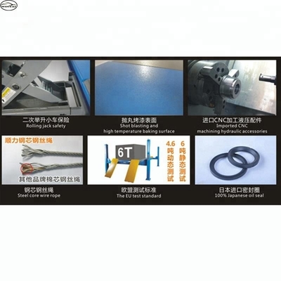 رامپ هیدرولیک ماشین با 2.2KW قدرت موتور و 480mm بلند شدن جک ثانویه