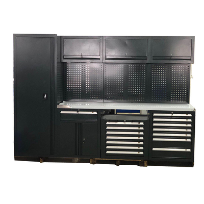 میز کارگاه گاراژ بزرگ جدید مشکی / برای کارگاه ترکیب فولادی کابینت ابزار