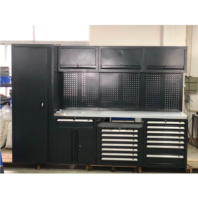 میز کارگاه گاراژ بزرگ جدید مشکی / برای کارگاه ترکیب فولادی کابینت ابزار