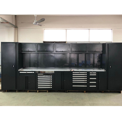 میز کارگاه گاراژ بزرگ جدید مشکی / برای کارگاه ترکیب فولادی کابینت ابزار