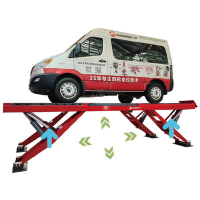 Y شکل ارتفاع عمودی قیچی ماشین لیفت برای تراز چرخ لیفت سنگین 11 سیلندر ظرفیت بلند 5500kg